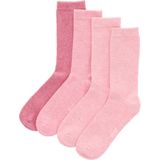 Morethansocks - Bamboe Kindersokken Basic - Roze - 4-Pak