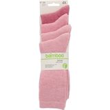 Morethansocks - Bamboe Kindersokken Basic - Roze - 4-Pak