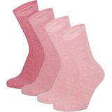 Morethansocks - Bamboe Kindersokken Basic - Roze - 4-Pak