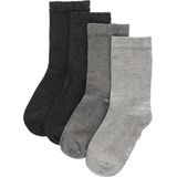 Apollo - Bamboe Kindersokken Basic - Grijs - 4-Pak - Naadloos
