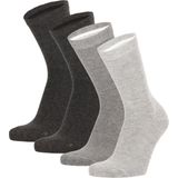 Apollo - Bamboe Kindersokken Basic - Grijs - 4-Pak - Naadloos