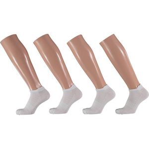Apollo - Bamboe Sneakersokken - Wit - 4-Pak - Kindersokken