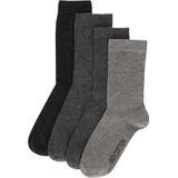 Apollo Kindersokken basic Bio Katoen Grijs 4 Pak/26 Kindersokken Kindersokken multipack