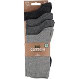 Apollo Kindersokken basic Bio Katoen Grijs 4 Pak/26 Kindersokken Kindersokken multipack