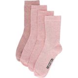 Apollo Kindersokken basic Bio Katoen Roze 4 Pak/26 Kindersokken Kindersokken multipack