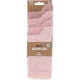 Apollo Kindersokken basic Bio Katoen Roze 4 Pak/26 Kindersokken Kindersokken multipack