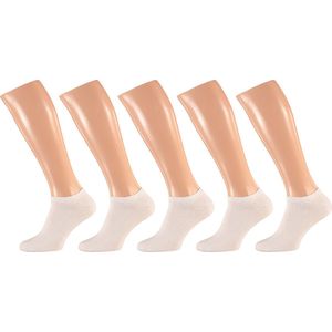Apollo - Heren Sneakersokken - Wit - 5-Pak