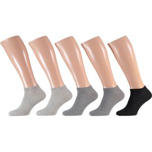 Apollo - Sneakersokken - Grijs - 5-Pak - Heren