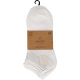 Apollo - Dames Sneakersokken - Wit - 5-Pak - 75% Katoen - 22% Polyester