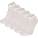 Apollo - Dames Sneakersokken - Wit - 5-Pak - 75% Katoen - 22% Polyester