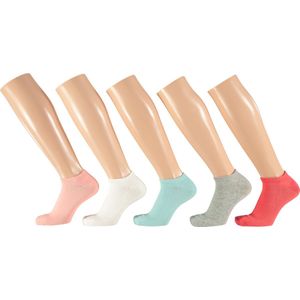 Apollo - Sneakersokken - Fashion - 5-Pak - 75% Katoen - 22% Polyester - 3% Elastaan