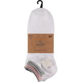 Apollo - Sneakersokken Dames - Wit - Maat 36/41 - Enkelsokken dames - Sneakersokken dames maat 39 42 - Sneakersokken