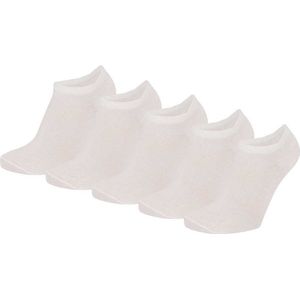 Apollo - Kinder Sneakersokken - Wit - 5-Pak