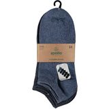 Apollo - Kinder Sneakersokken - Navy Blauw - 5-Pak - 75% Katoen