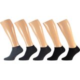 Apollo - Kinder Sneakersokken - Navy Blauw - 5-Pak - 75% Katoen