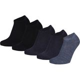 Apollo - Kinder Sneakersokken - Navy Blauw - 5-Pak - 75% Katoen