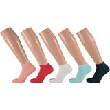 Apollo - Kinder Sneakersokken - Multi Color - 5-Pak -Maat 23/26 - Kindersokken- Sneakersokken kinderen