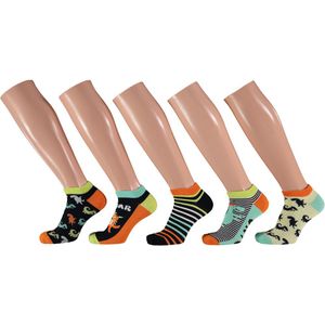 Apollo - Sneakersokken - Multi Color - 10-Pak - Enkelsokken jongens