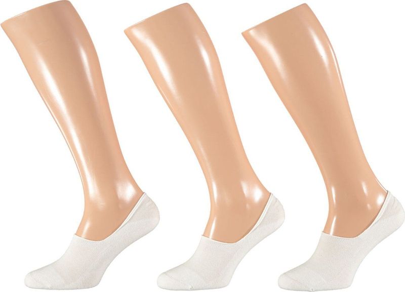 Apollo - Footies sport - Wit - 3-Pak - Maat 36/41 - Footies dames - Footies - Kousenvoetjes - Sportsokken