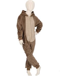Apollo - Onesie jongens - Onesie meisjes - Kinder onesie beer - Bruin - Maat 92/104 - Onesie - Onesie 92 104 - Onesie kinderen - Onesies