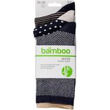 Bamboo by Apollo - Dames Sokken - Multi Marine - 6-Pak - Bamboe Mix