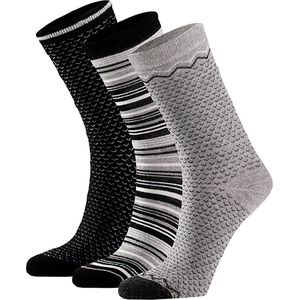 Apollo - Bamboe Dames Sokken Fashion - Multi Zwart - 6-Paar - Naadloze Sokken