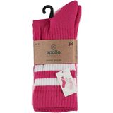 Apollo - Sportsokken - Multi Roze - 3-Pak - 75% Katoen