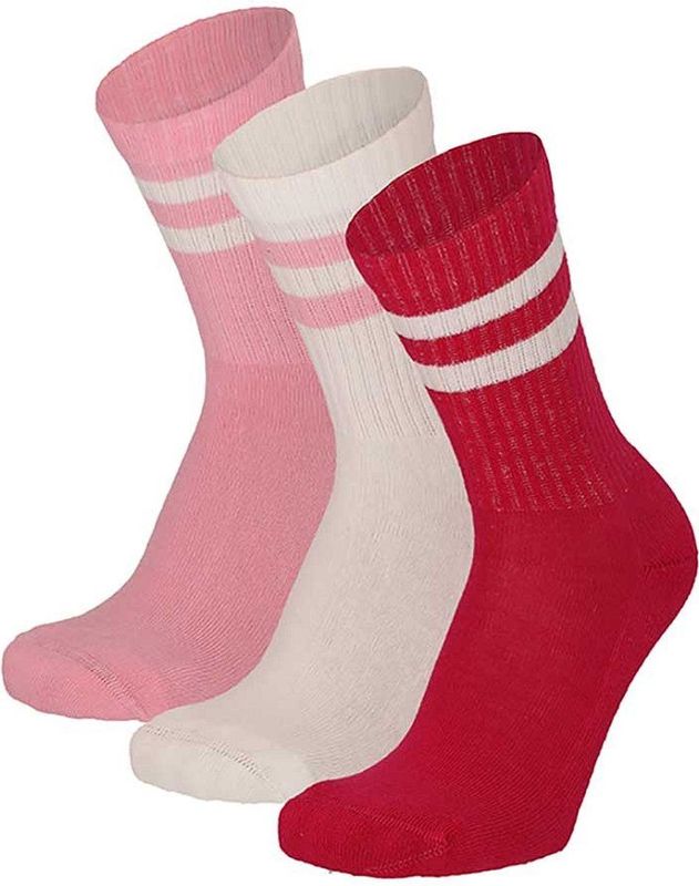 Apollo - Sportsokken - Multi Roze - 3-Pak - 75% Katoen