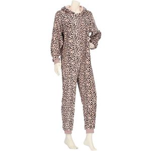 Apollo - Onesie - Leopard - Roze - Dames - Comfortabele Dames Onesie
