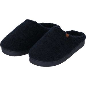 Apollo - Pantoffels - Navy Blauw - Teddy Wol