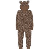 Apollo - Dames Onesie - Panterprint - Bruin - Dieren Onesie