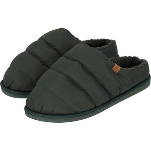 Apollo - Instap Pantoffels - Zwart - Gewatteerd - 100% Polyester