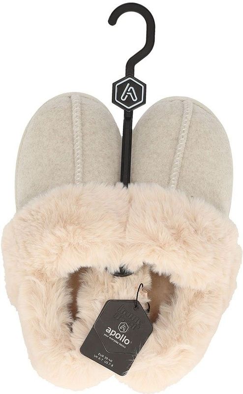 Apollo Instap Dames Sloffen | Off-White | Maat 39/40 EU | Comfortabele Dames Pantoffels Voor Winters | Anti-Slip Pantoffels Dames Voor Binnen Buiten