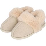 Apollo - Instap Pantoffels - Offwhite - Taupe - Grijs - 100% Polyester