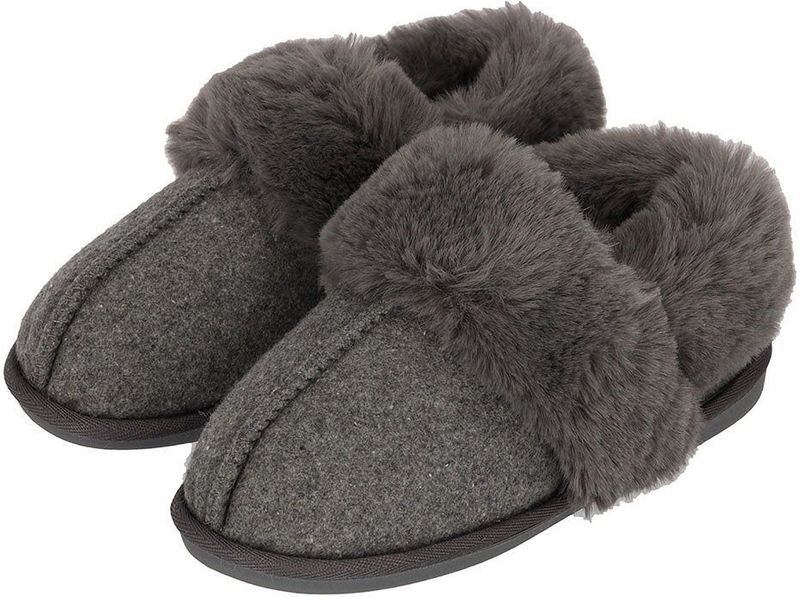 Apollo - Instap Pantoffels - Offwhite - Taupe - Grijs - 100% Polyester