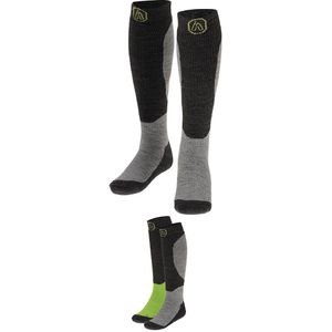 Apollo - Skisokken Kind - 2 X Paar - Unisex - Multi Grijs - Maat 35/38 - Skisokken kinderen