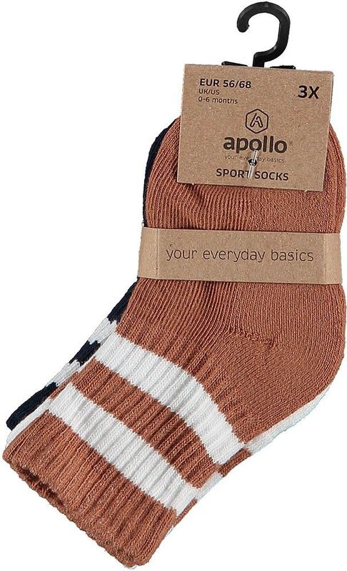 Apollo - Baby Sokjes Sport - Multi Grijs - 0/6M - Baby sokjes - Baby sokken