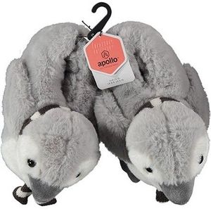 Apollo - Pinguïn - Pantoffels - Grijs/Zwart - Voor Meisjes