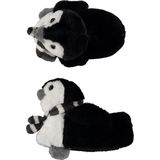 Apollo - Pantoffels Meisjes - Penguin - Zwart - 35/36 - Pantoffels kinderen - Sloffen kinderen