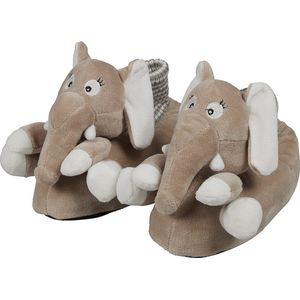 Apollo - Dierensloffen - Olifant - Beige - Maat 25/26 - Kindersloffen - pantoffels kinderen