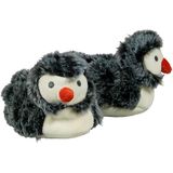 Apollo - Baby Sloffen - Penguin - Zwart - Maat 16/17 - Pantoffels baby - kraamcadeau jongen - kraamcadeau meisje