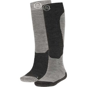 Apollo - Skisokken Unisex - Black Design - 2-Pak - Maat 35/38 - Skisokken heren