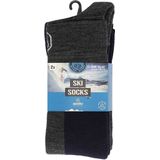 Apollo - Skisokken Unisex - Black Design - 2-Pak - Maat 35/38 - Skisokken heren