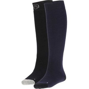 Apollo - Skisokken Unisex - Multi Blauw - 2-Pak - Maat 43/46 - Skisokken heren