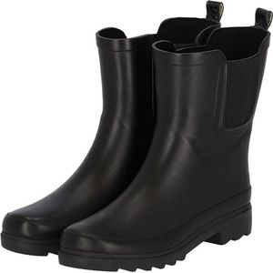 XQ - Regenlaarzen Dames - Chelsea - Zwart - Rubber