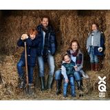 XQ Regenlaarzen Dames Fake Fur Zwart Regenlaarzen met voering