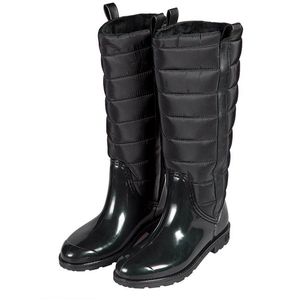 XQ | Regenlaarzen Dames | Fashion | PVC | Zwart | Maat 42 | Hoge regenlaarzen