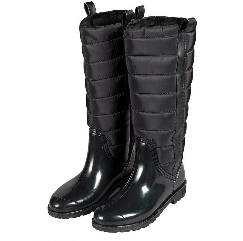 XQ - Regenlaarzen Dames - Fashion - PVC - Zwart - Hoge regenlaarzen
