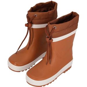 XQ - Regenlaarzen Kinderen - Fleece voering - Bruin - Regenlaarzen met voering - Unisex - Maat 33/34