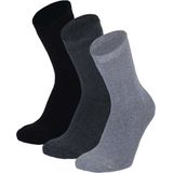 Apollo - Badstof Kindersokken - Zwart - 3-Pak - Maat 23/26